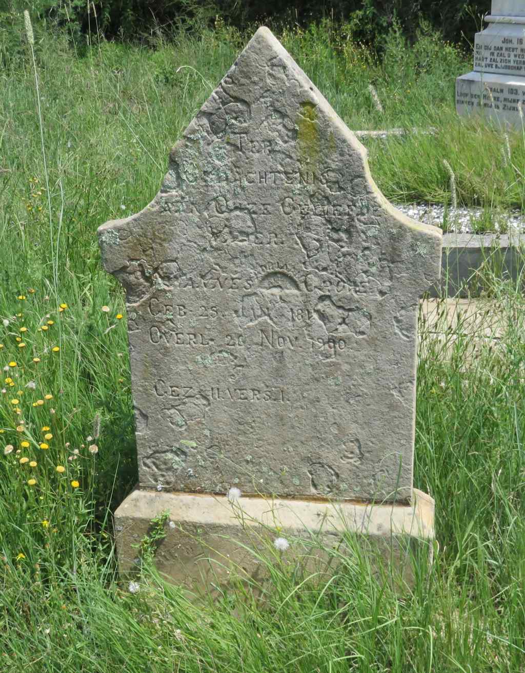 Doornkloof Hannes Grove grave